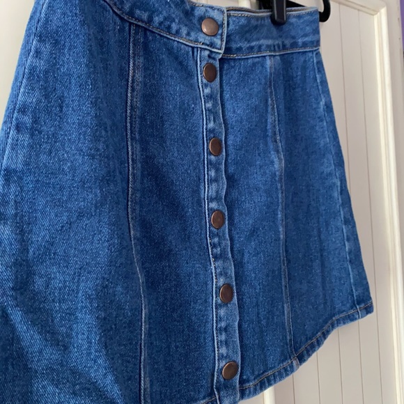 Brandy Melville Button Up Denim Skirt - Picture 3 of 7
